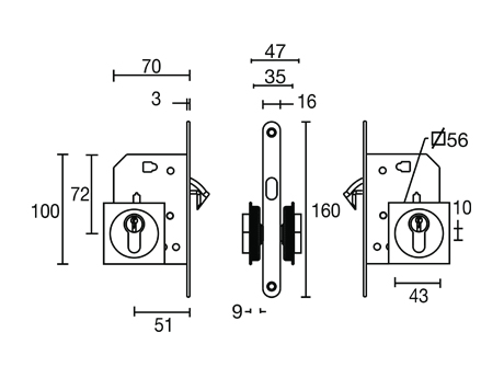 Conjunto para porta de correr - 3971